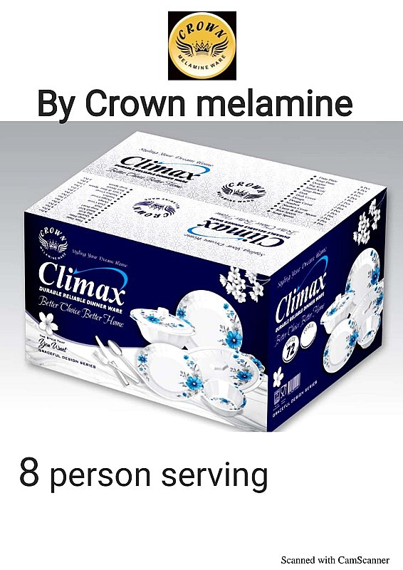 Climax Premium Melamine Dinnerware Set – 12 Pcs