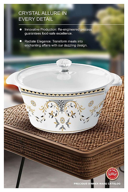 Precious 80-Pcs Crystal Coated Melamine Dinnerware Set
