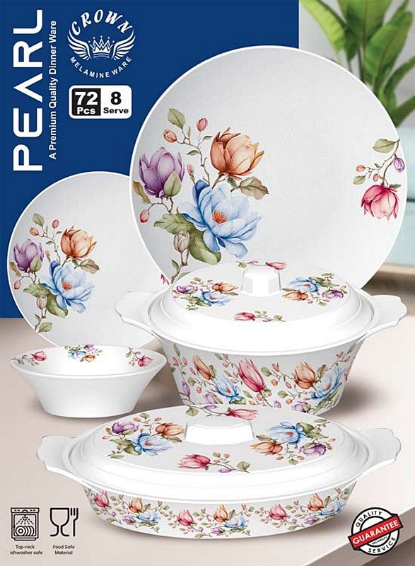 PEARL A Premium Quality Dinner Ware 72 Pieces Dinner Set